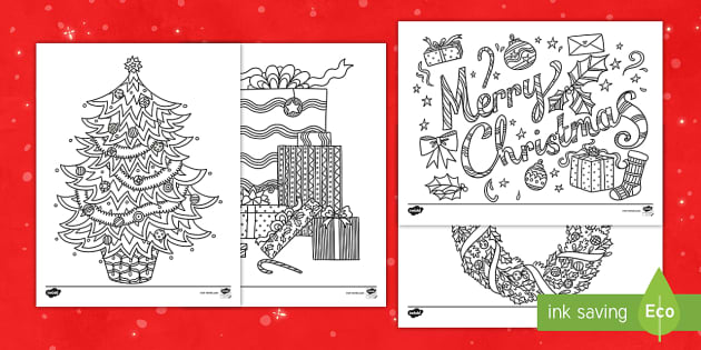 Christmas Mindfulness Coloring Sheets