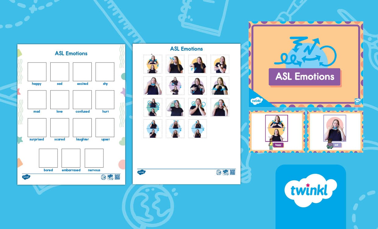 American Sign Language Day Learning Activity - ASL Emotions