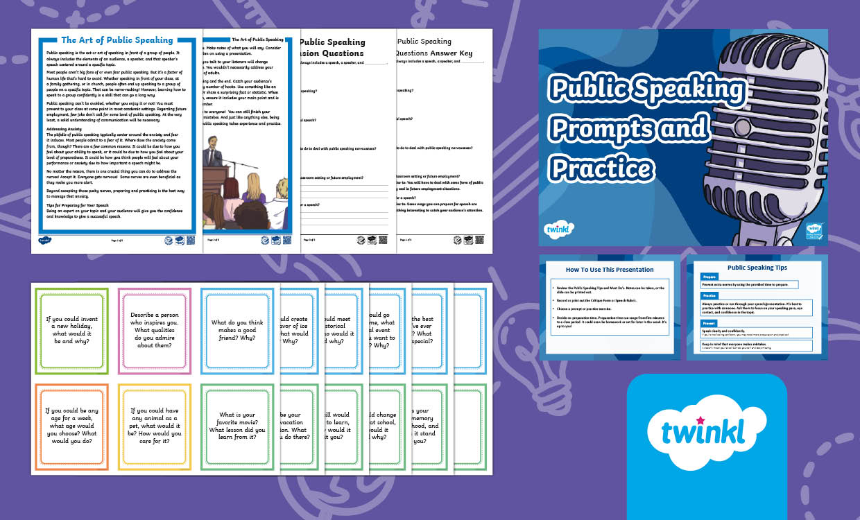 Public Speaking Lesson for 3rd-5th Grade