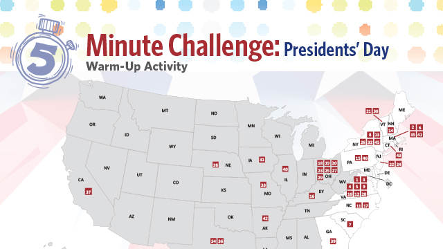 5 Minute Challenge: Presidents' Day